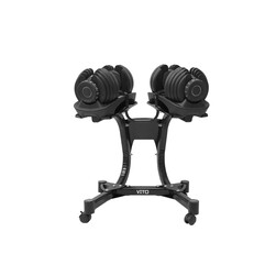 Vito 24kg Preset Dumbbells with Rack